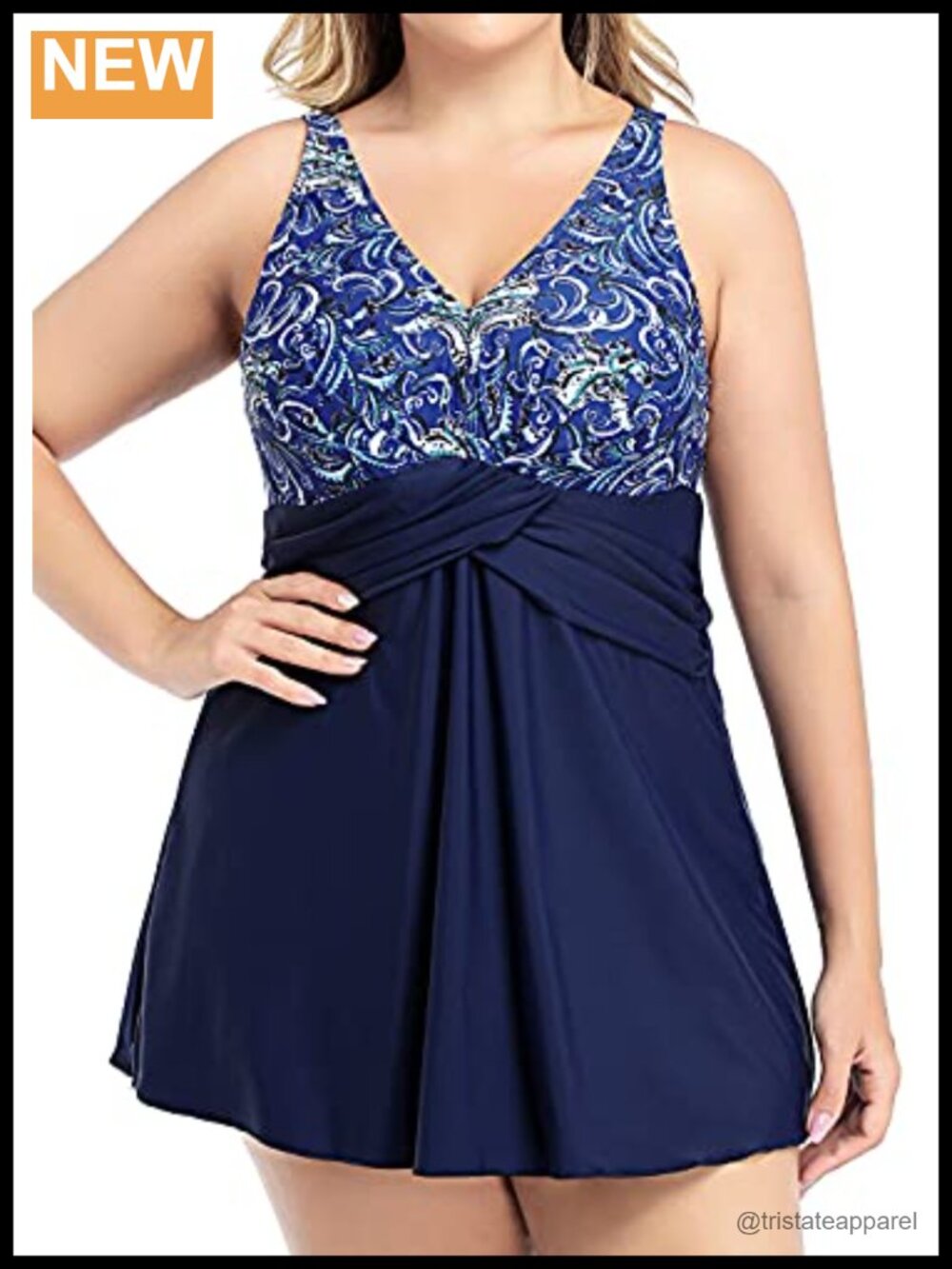 Plus Size One Piece Swim Dress Bathing Suit Swimwear